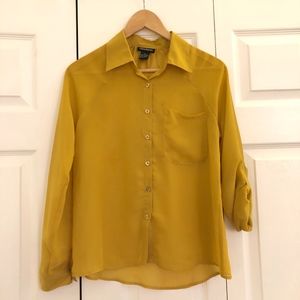 Mustard button up shirt